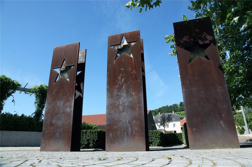 Das Monument „Schengener Abkommen“, auch Denkmal M2000 genannt, entlang der Mosel

