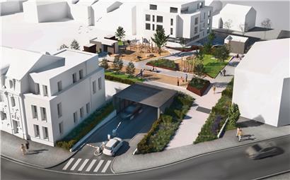 Das Parkhaus und die Parkanlage 
