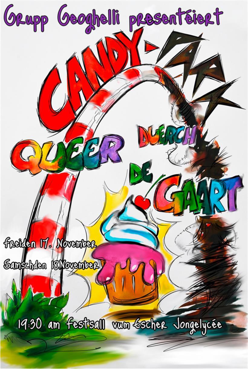 Das Plakat zu „Candypark“ stammt vom LGE-Kunstlehrer Christian Schaack
