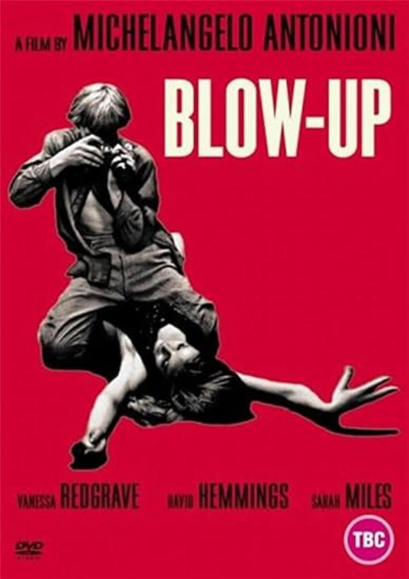 Plakat des Kultfilms „Blow Up“ mit stilvoller 1960er-Jahre Grafik und ikonischem Design