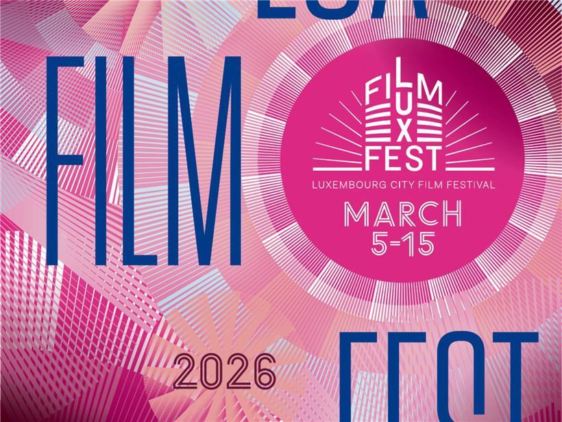 Plakat des 16. Luxembourg City Film Festival mit Festival-Logo und künstlerischem Design