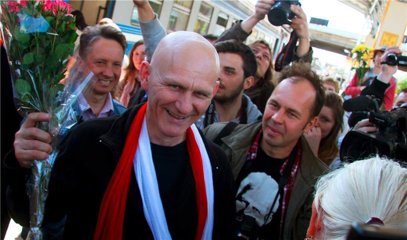 Das Regime in Belarus ließ vergangene Woche unter anderem den Menschenrechtler Ales Bialetski (Vordergrund) von der Organisation „Wiasna“ einsperren
