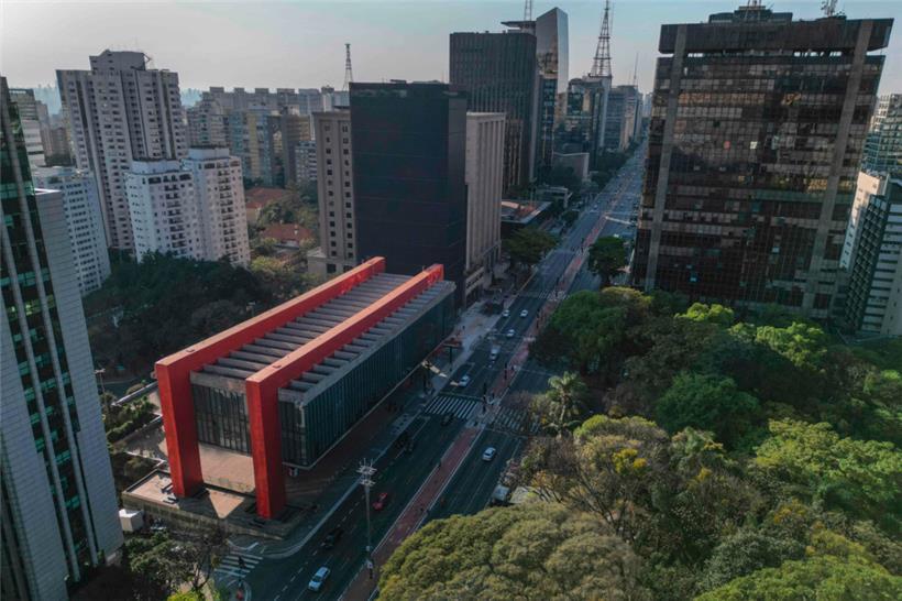 Das São Paulo Museum of Art (MASP) aus der Vogelperspektive