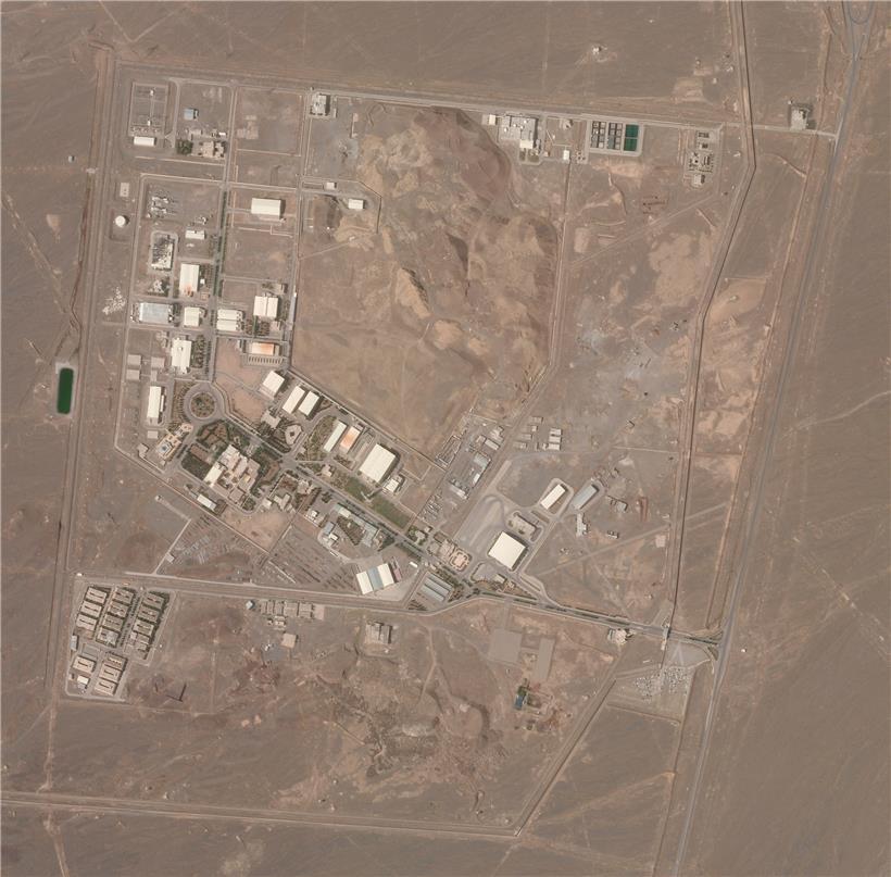 Das Satellitenfoto von Planet Labs Inc. zeigt die iranische Nuklearanlage Natans am 7.4.2021. In der iranischen Atomanlage Natans ist es nach Angaben der staatlichen Atomorganisation AEOI in der Nacht zum 11.4.2021 zu einem „Zwischenfall“ gekommen
