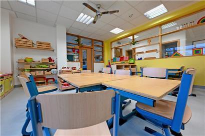 Das Schulgebäude wurde bis 2020 von der Europäischen Investitionsbank als Kindertagesstätte genutzt
