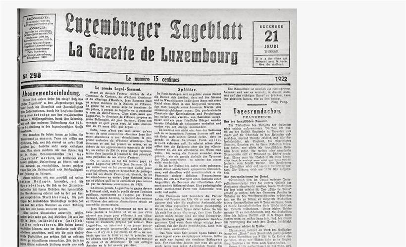 Das Tageblatt vom 21.12.1922

