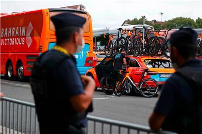 Das Team Bahrain Victorious ist ins Visier der Dopingjäger geraten
