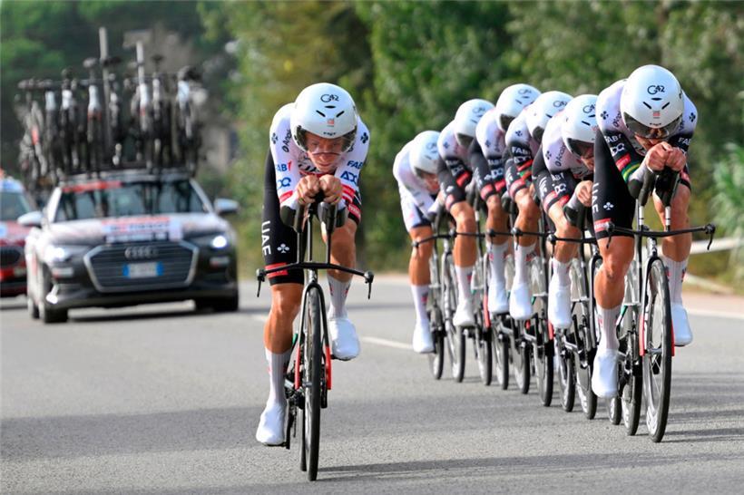 Das Team UAE war am Mittwoch die schnellste Mannschaft

