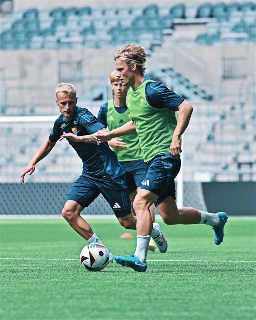 Das Team von Djurgarden am Mittwoch beim Abschlusstraining
