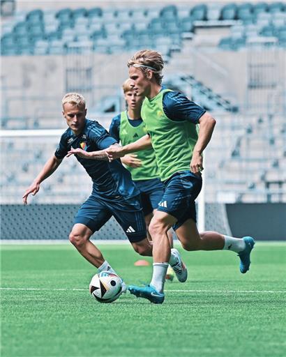 Das Team von Djurgarden am Mittwoch beim Abschlusstraining
