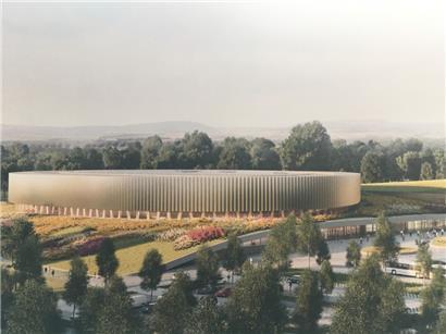 Das Velodrom soll das neue Wahrzeichen Bad Mondorfs werden
