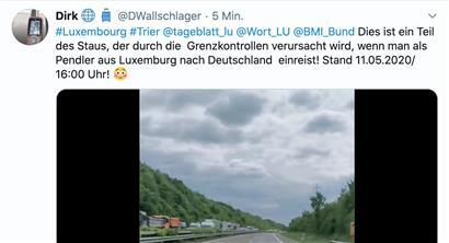 Das Video zeigt schon kilometerlange Staus um 16 Uhr am Montagnachmittag
