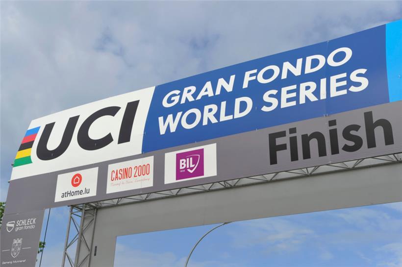 Das Ziel des Radrennens Schleck Gran Fondo aus dem Jahr 2019
