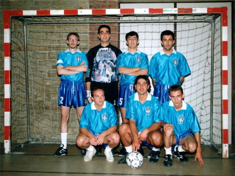 Das allererste „Samba seven“-Mannschaftsfoto aus dem Jahr 1996
