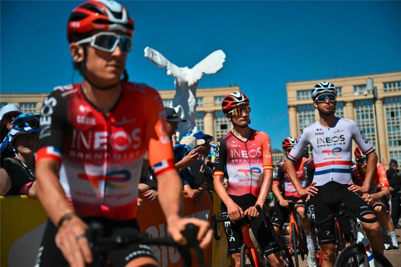 Das britische Team Ineos Grenadiers um Geraint Thomas (l.) will sich zu Doping-Fragen gar nicht erst äußern
