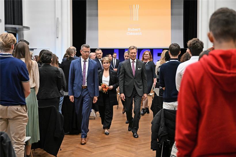 Das großherzogliche Paar und LHCE-Direktor Jean Theis
