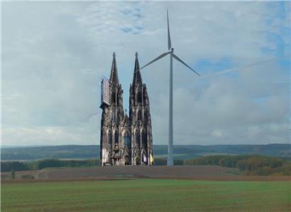 Das in Bürden geplant Windrad ist 70 Meter höher als der Kölner Dom
