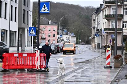 Das ist der Teil der Avenue Frantz Clément, der noch saniert werden muss 

