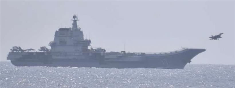 Das japanische Militär verfolgte die chinesischen Militärmanöver mit großem Interesse: hier ein Bild des chinesischen Flugzeugträgers „Shandong“
