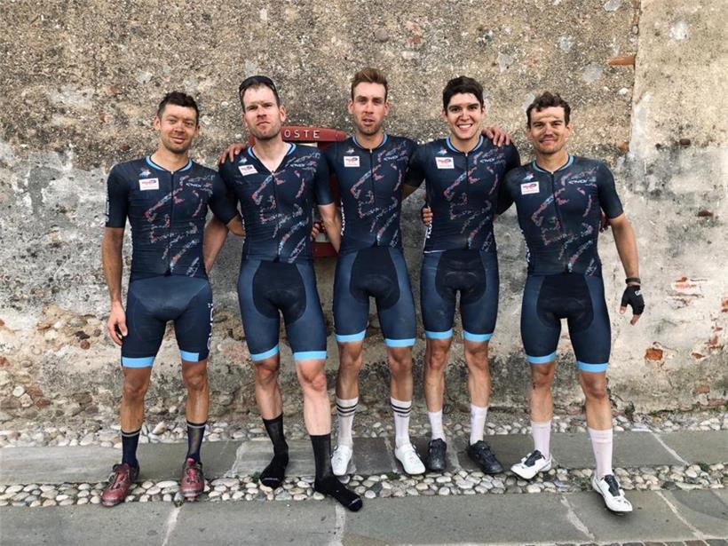 Das luxemburgische Aufgebot bei der Gravel-WM: Diederich, Einsle, Bützow, Larry und Weisgerber (v.l.n.r.)
