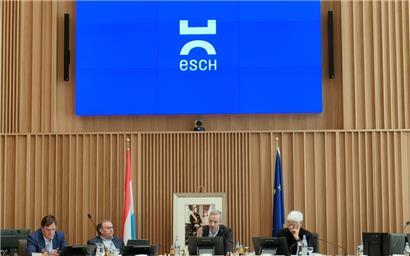 Das neue Logo der Stadt Esch sorgte am Freitagmorgen für Diskussionen im Gemeinderat
