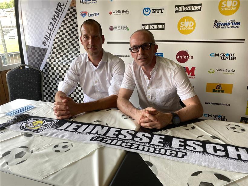 Das neue Trainer-Duo der Jeunesse Esch: Jeff Strasser (l.) und Christian Joachim
