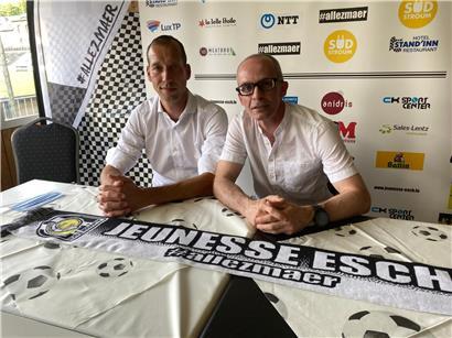 Das neue Trainer-Duo der Jeunesse Esch: Jeff Strasser (l.) und Christian Joachim
