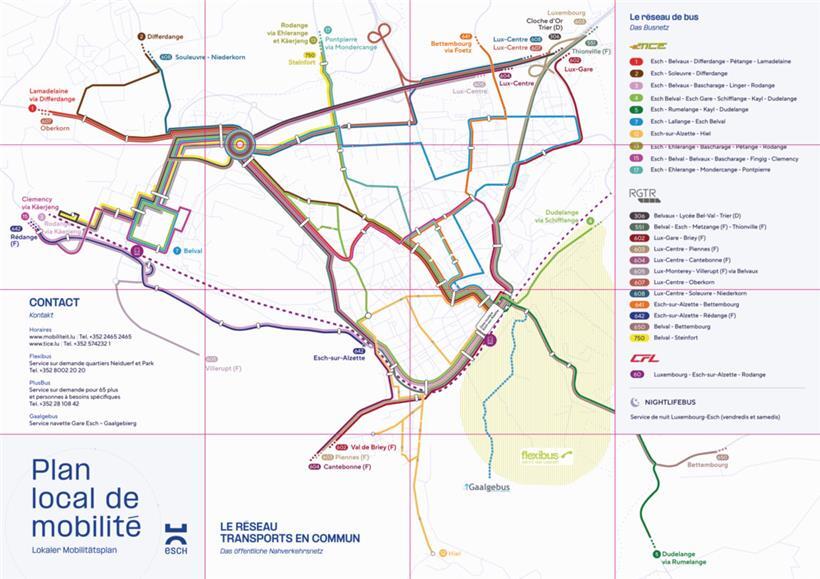 Das öffentliche Nahverkehrsnetz
