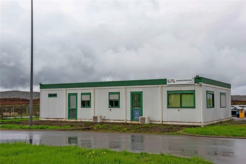 Das provisorische Verwaltungsgebäude des CFC in Sanem
