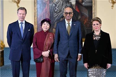 Das singapurische Präsidentenpaar auf Staatsbesuch in Luxemburg
