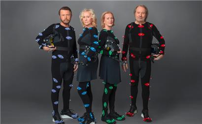 Das undatierte Foto zeigt Björn Ulvaeus (l-r), Agnetha Fältskog, Benny Andersson und Anni-Frid Lyngstad, Mitglieder der schwedischen Popgruppe Abba
