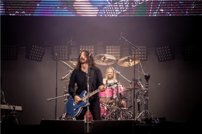 Dave Grohl und Taylor Hawkins beim Auftritt 2017 in Werchter (B) – das letzte Mal, dass ich beide zusammen auf der Bühne erleben durfte
