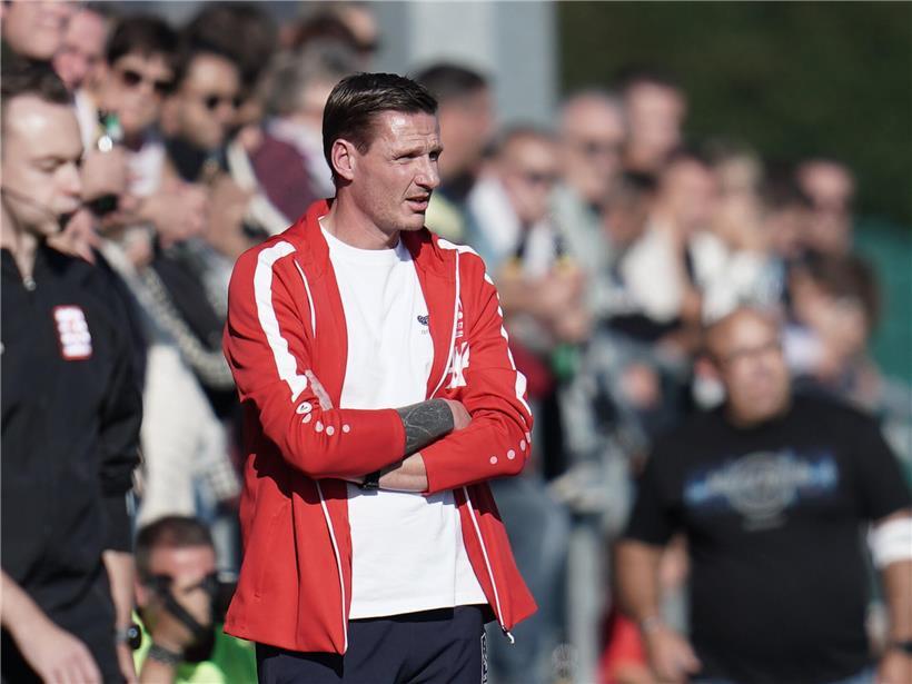 David Vandenbroeck im Käerjeng-Trikot beim nächsten Karriereschritt im Fußball