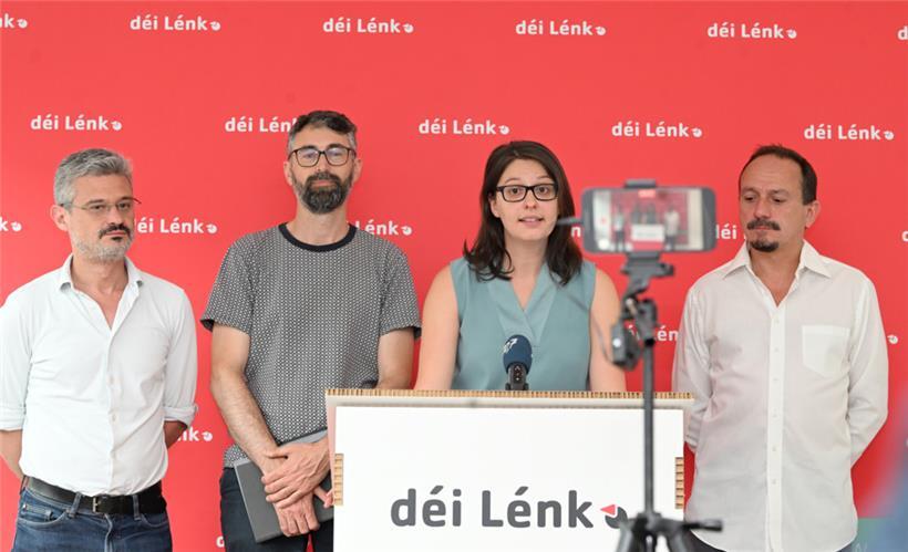 David Wagner, Gary Diderich , Carole Thoma und Marc Baum (v.l.n.r.) präsentierten am Mittwoch das Wahlprogramm 
