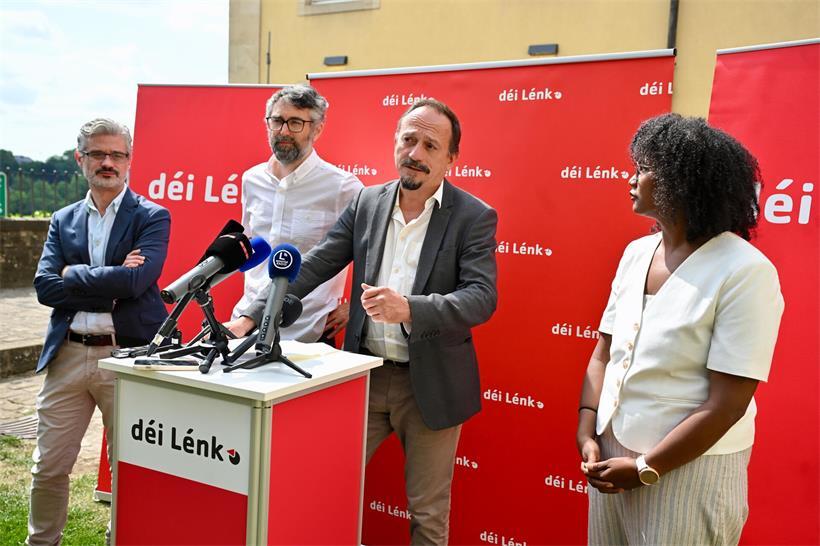 David Wagner, Gary Diderich, Marc Baum und Ana Correia da Veiga am Mittwoch auf der Terrasse des Restaurants „L’Hêtre“