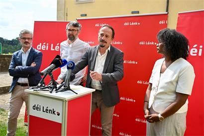 David Wagner, Gary Diderich, Marc Baum und Ana Correia da Veiga am Mittwoch auf der Terrasse des Restaurants „L’Hêtre“