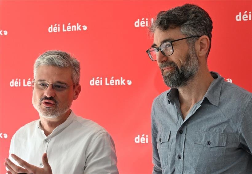David Wagner (l.) und Gary Diderich bei der Pressekonferenz am Freitag im Sitz der „Sensibilité politique“ der Linken in der hauptstädtischen rue Philippe II.

