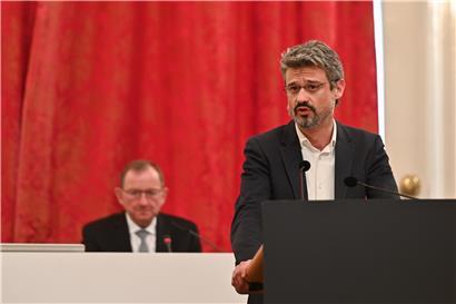 David Wagner trat gestern vorerst ein letztes Mal ans Rednerpult. Er scheidet nach dem Rotationsprinzip seiner Partei „déi Lénk“ aus.
