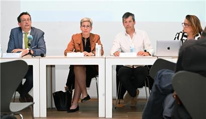 De gauche à droite: Maurice Bauer, Sam Tanson et Alex Reding.
