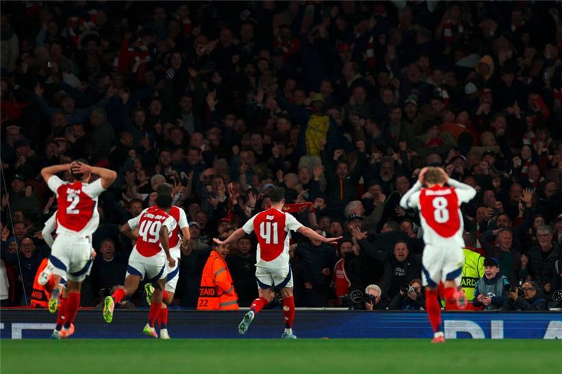 Declan Rice erzielte im Hinspiel zwei der drei Arsenal-Tore
