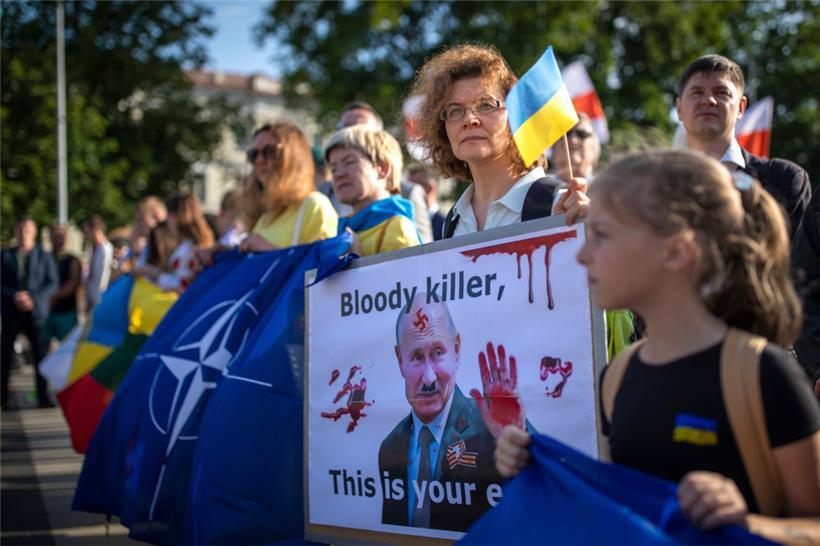 Demo gegen den Krieg in Litauen: Kommende Woche steigt der NATO-Gipfel in Litauens Hauptstadt
