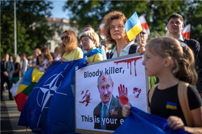 Demo gegen den Krieg in Litauen: Kommende Woche steigt der NATO-Gipfel in Litauens Hauptstadt

