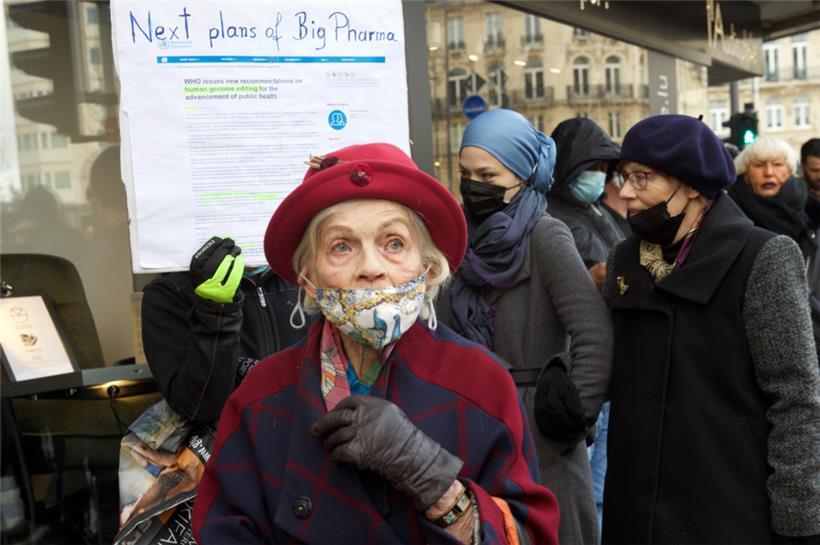 Demonstration im Bahnhofsviertel am 15. Januar 2022