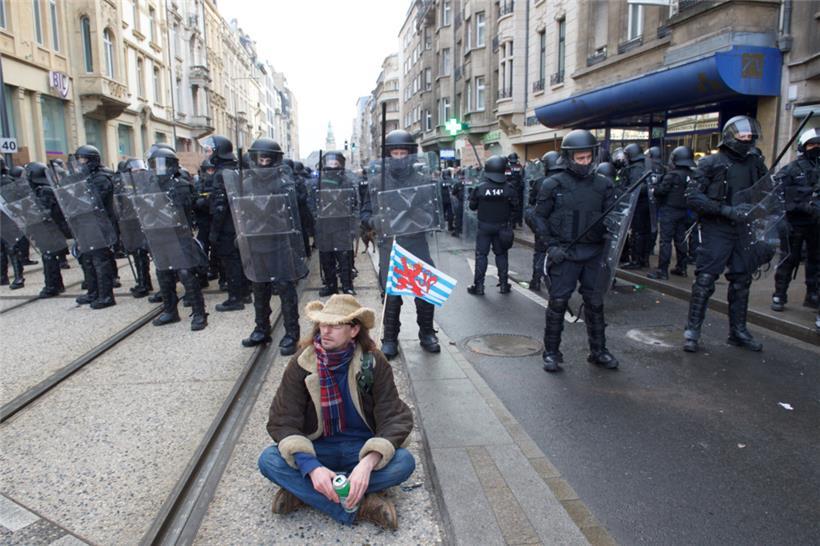 Demonstration im Bahnhofsviertel am 15. Januar 2022