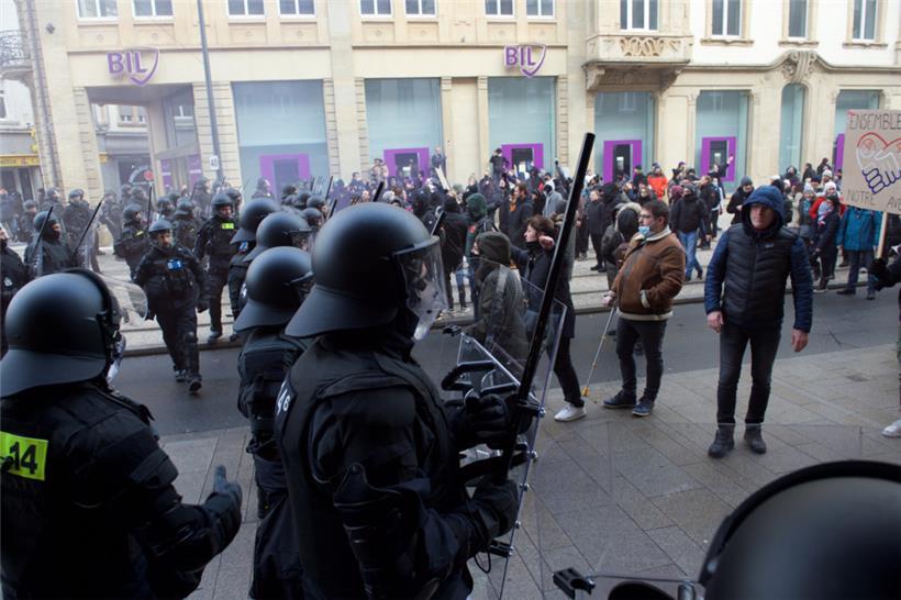 Demonstration im Bahnhofsviertel am 15. Januar 2022