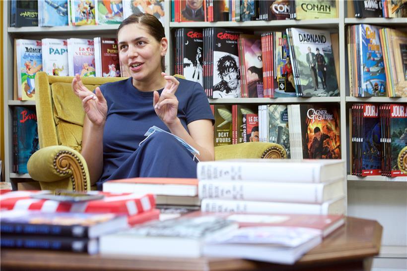 Den Impakt vun der Pandemie op d’Librairie betruecht d’Elmira Najafi vun der Librairie Alinéa als „immens negativ“
