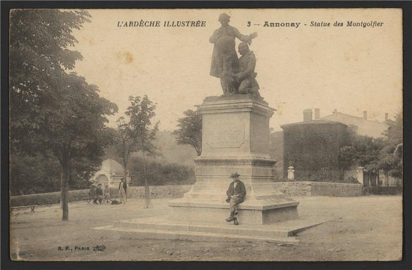 Denkmal der Gebüder Annonay in ihrem Geburtsort Annonay in der Ardèche.