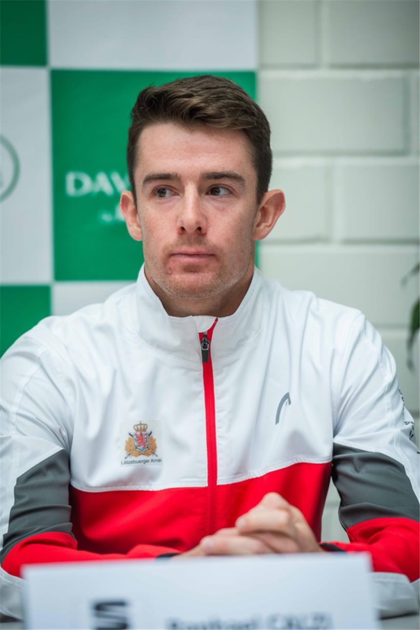 Der 25-Jährige spielt seit 2018 im luxemburgischen Davis-Cup-Team

