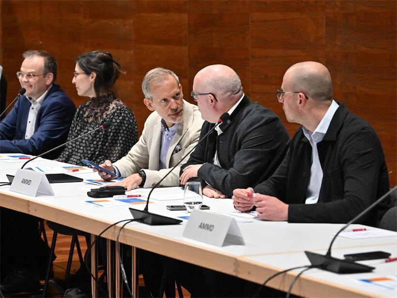 Der AMMD-Vorstand bei der Quadripartite im Mai: Präsident Chris Roller, Vizepräsident Carlo Ahlborn, Generalsekretär Sébastien Diederich