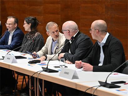 Der AMMD-Vorstand bei der Quadripartite im Mai: Präsident Chris Roller, Vizepräsident Carlo Ahlborn, Generalsekretär Sébastien Diederich
